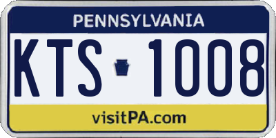 PA license plate KTS1008