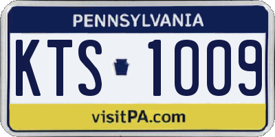 PA license plate KTS1009