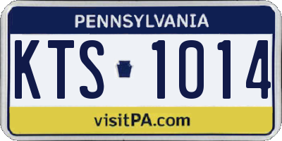 PA license plate KTS1014