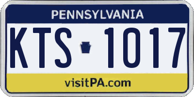 PA license plate KTS1017