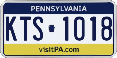 PA license plate KTS1018