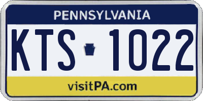PA license plate KTS1022