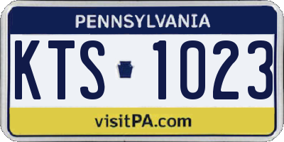 PA license plate KTS1023