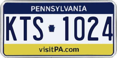 PA license plate KTS1024