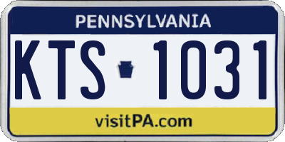 PA license plate KTS1031