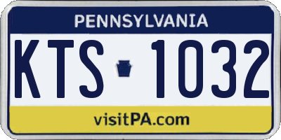 PA license plate KTS1032
