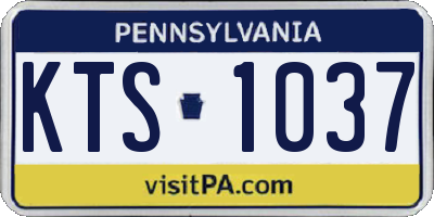 PA license plate KTS1037