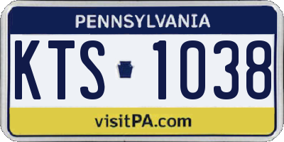PA license plate KTS1038