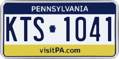 PA license plate KTS1041