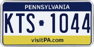 PA license plate KTS1044