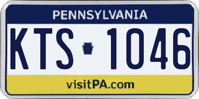 PA license plate KTS1046