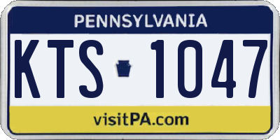 PA license plate KTS1047