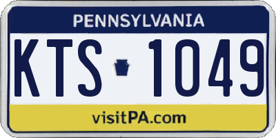 PA license plate KTS1049
