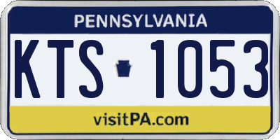 PA license plate KTS1053