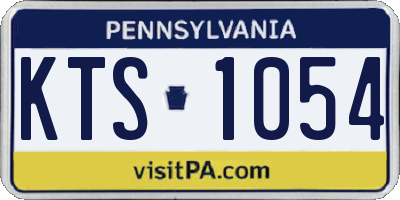 PA license plate KTS1054