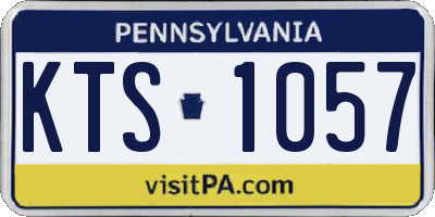 PA license plate KTS1057