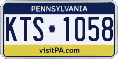 PA license plate KTS1058