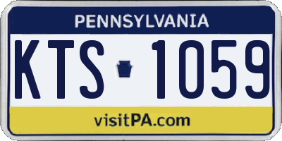 PA license plate KTS1059