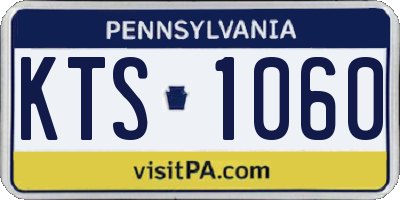 PA license plate KTS1060
