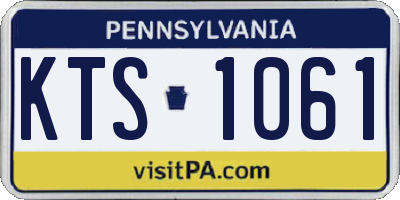 PA license plate KTS1061