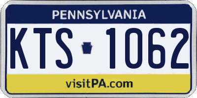 PA license plate KTS1062