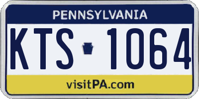 PA license plate KTS1064