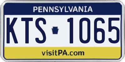 PA license plate KTS1065