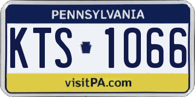 PA license plate KTS1066