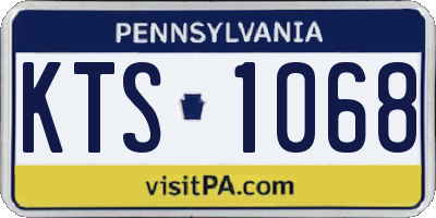 PA license plate KTS1068