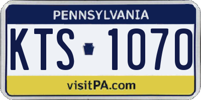 PA license plate KTS1070