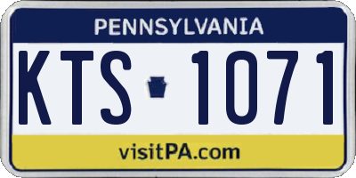 PA license plate KTS1071
