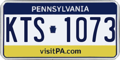 PA license plate KTS1073