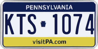 PA license plate KTS1074