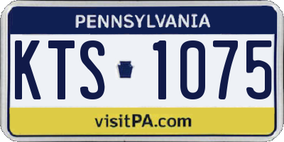 PA license plate KTS1075