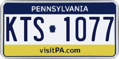 PA license plate KTS1077