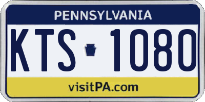 PA license plate KTS1080
