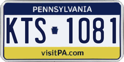 PA license plate KTS1081