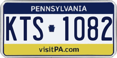 PA license plate KTS1082