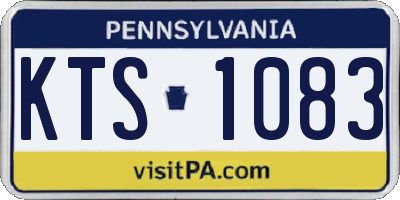 PA license plate KTS1083