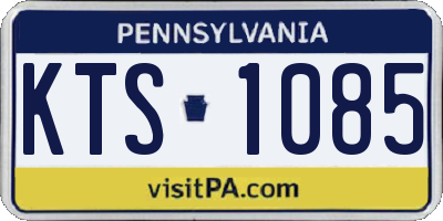 PA license plate KTS1085