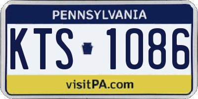 PA license plate KTS1086