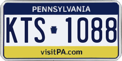 PA license plate KTS1088