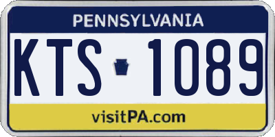 PA license plate KTS1089