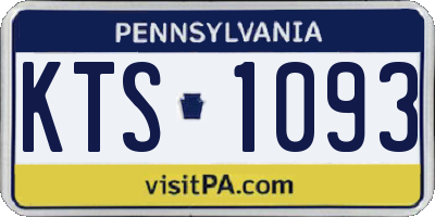 PA license plate KTS1093