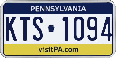 PA license plate KTS1094