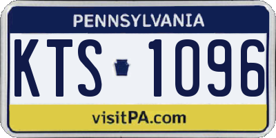 PA license plate KTS1096
