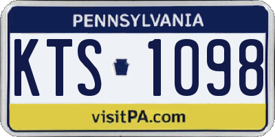 PA license plate KTS1098