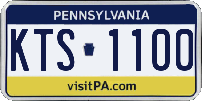 PA license plate KTS1100