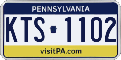 PA license plate KTS1102