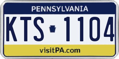 PA license plate KTS1104